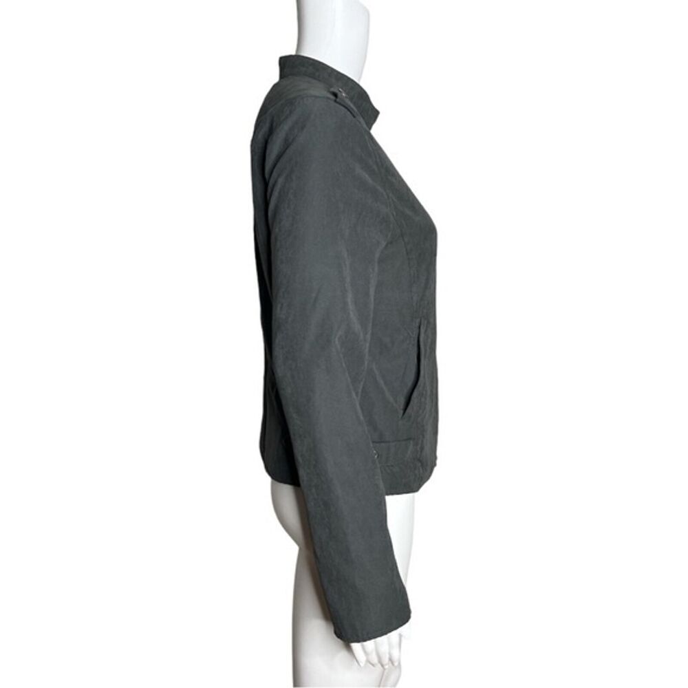 Staccato Jacket Womens Medium Gray Neutral Casual Moto Biker Emo‎ Grunge Edgy - Picture 3 of 7
